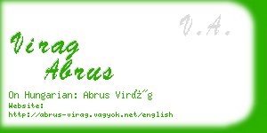 virag abrus business card